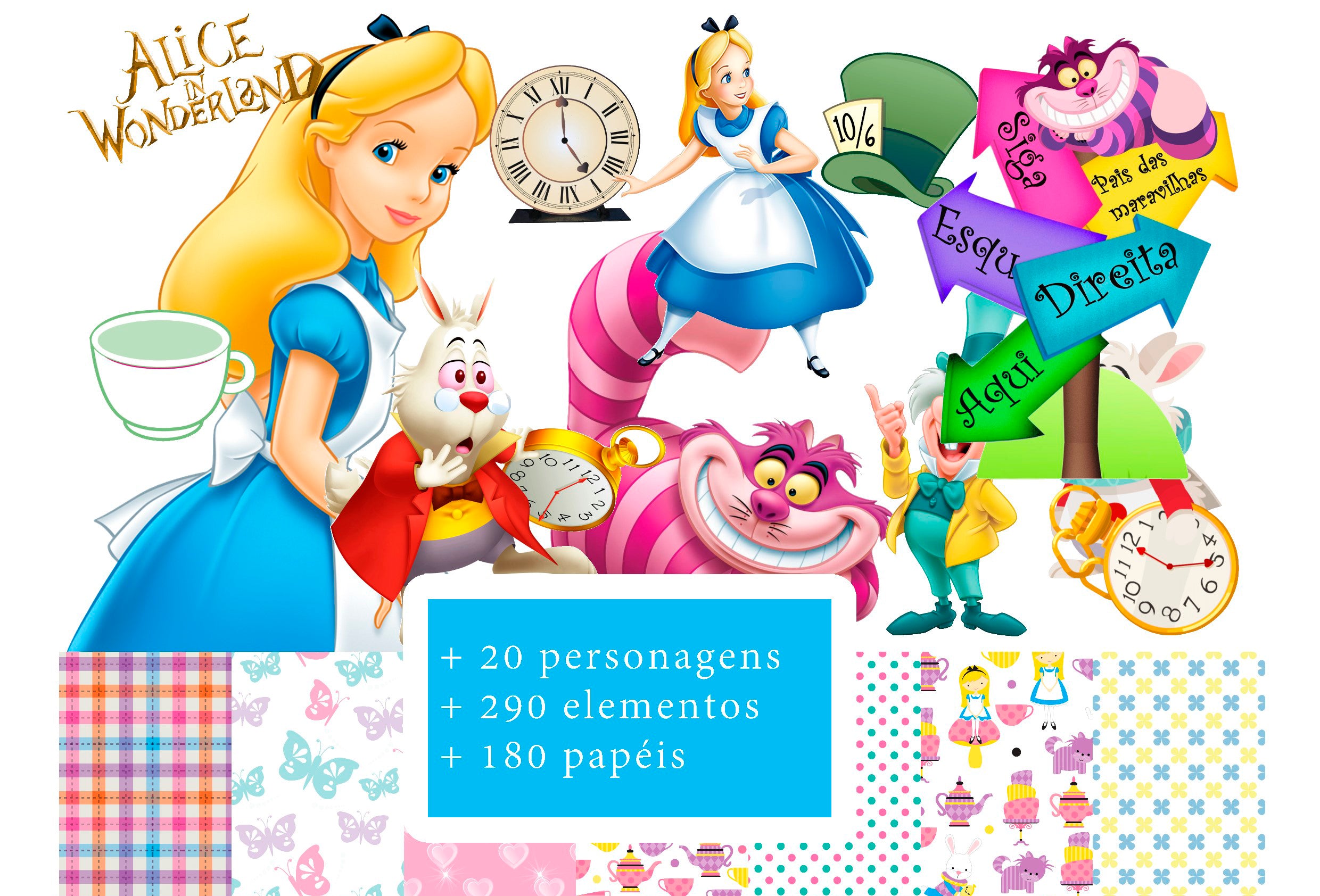 Kit digital - Alice no país das maravilhas